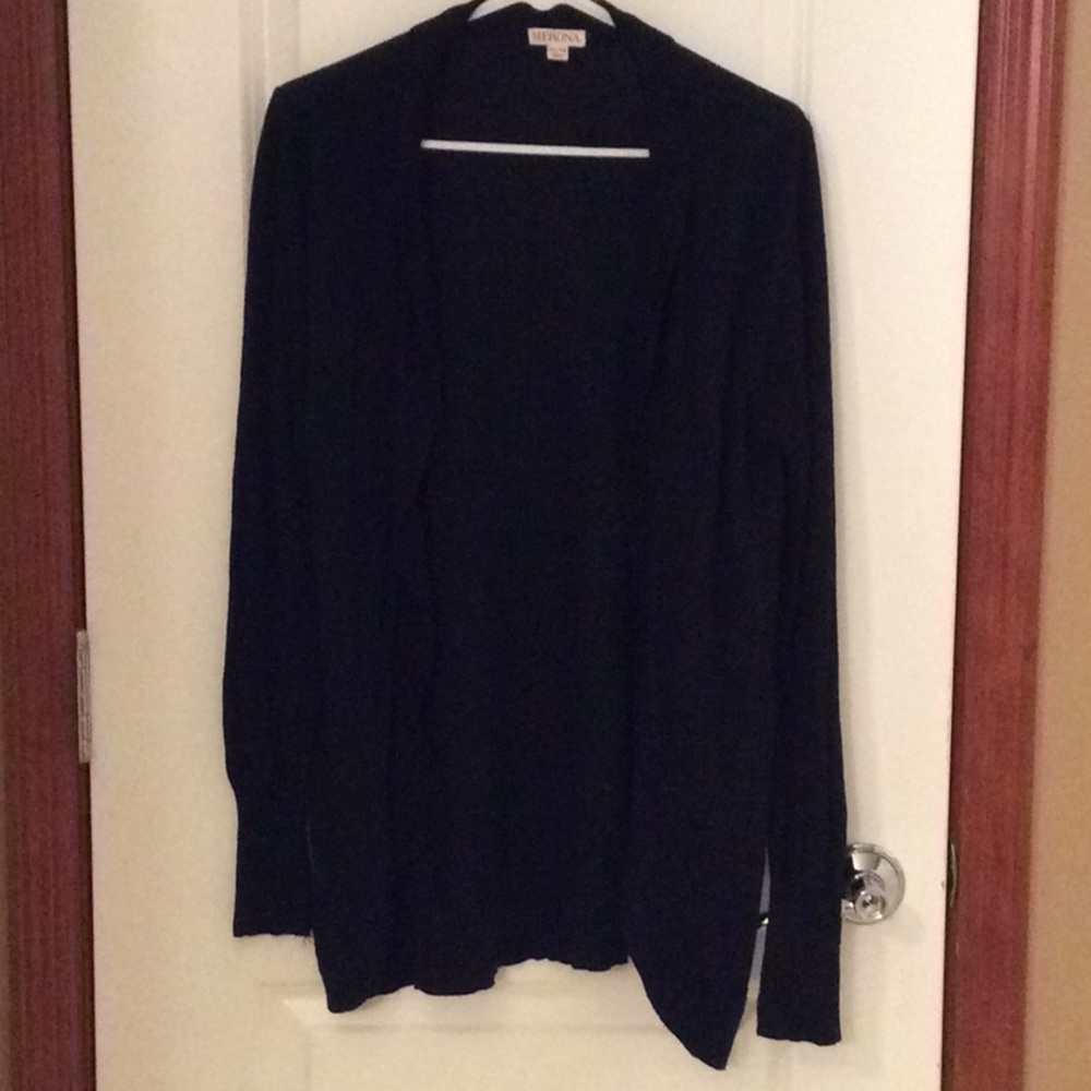 Black cardigan sweater